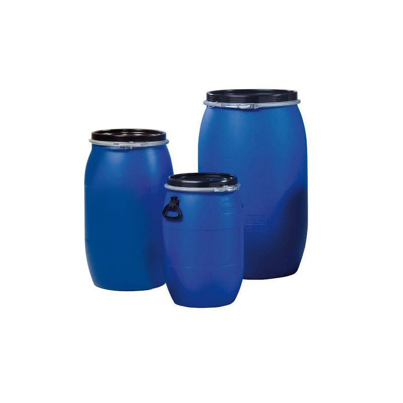 Blue HDPE plastic barrel - 60L
