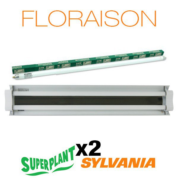 Kit Floraison T5H0 4x24W 3000K Plug and Play - Superplant & Sylvania
