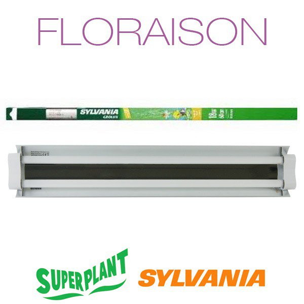 Flowering Kit T5H0 2x24W Grolux Plug and Play - Superplant & Sylvania