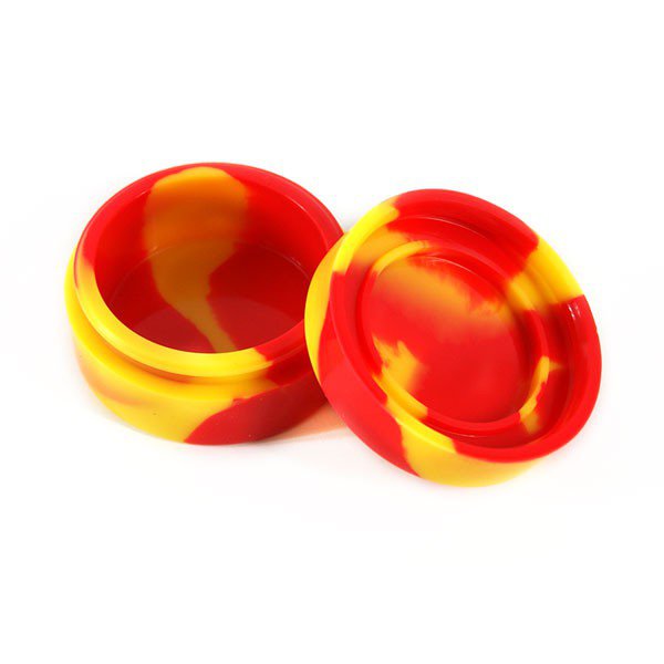 SILICONE BOX DIAM 4.2CM 22ML YELLOW / RED