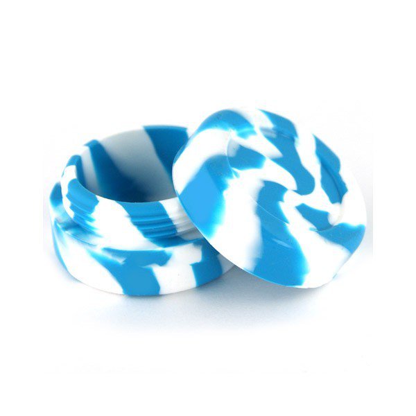 runde-blau-und-weiße-silikon-schachtel