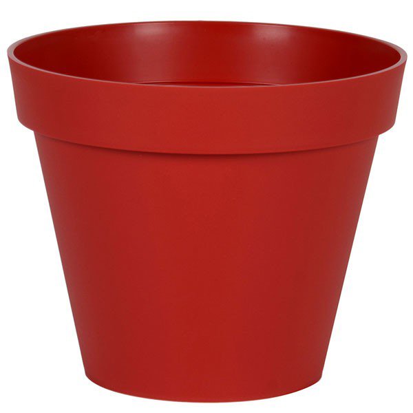 Pot rond Toscane Rouge Rubis - 48x40cm 43L - EDA Plastiques