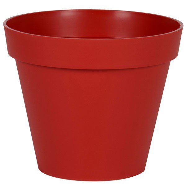Toscana Ruby Red Round Pot - 48x40cm 43L - EDA Plastiques