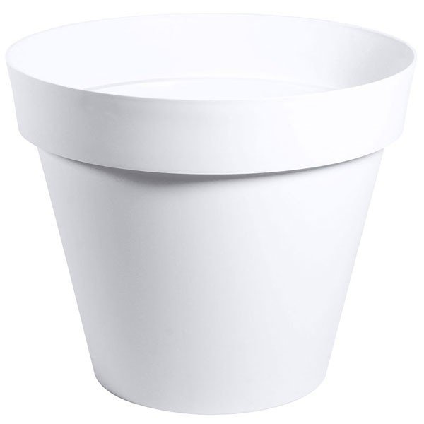 Toscana White round pot - 48x40cm 43L - EDA Plastiques