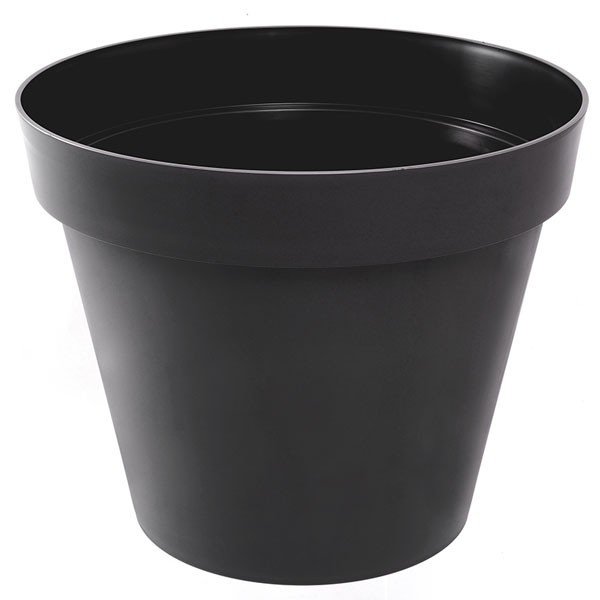 Round pot Toscane Anthracite - 60x47cm 76L - EDA Plastiques