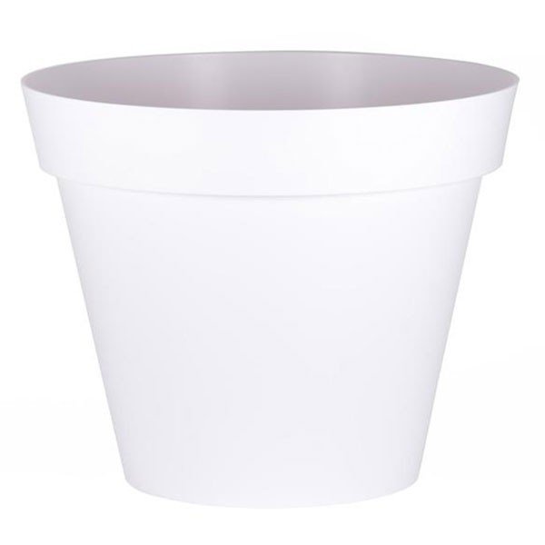 Toscana White round pot - 60x47cm 76L - EDA Plastiques