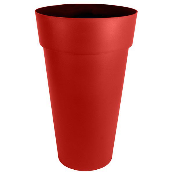 VASO TOSCANO ALTO ROTONDO XXL 40X80CM 90L ROSSO RUBINO