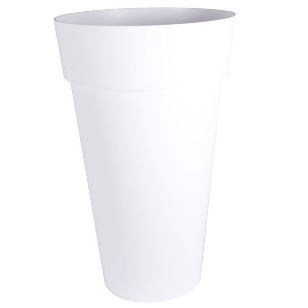 VASE HAUT ROND TOSCANE XXL 40X80CM 90L BLANC