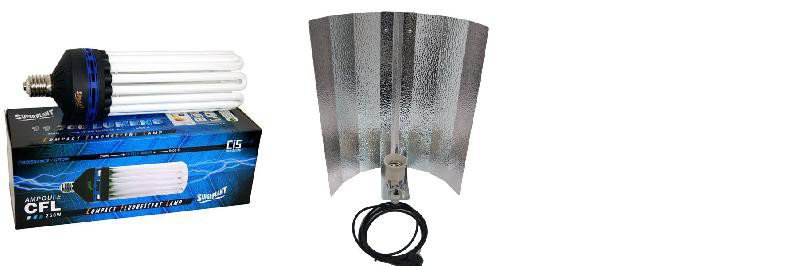 CFL eco-lamp met aangepaste en bedrade reflector - Groei - 250W