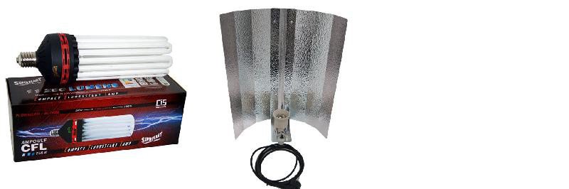 Lampada eco Floraison 250w con riflettore adattato e cablato