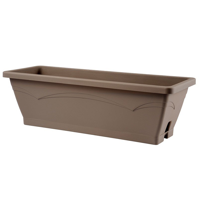 MELODIE 50 PLANTER + TRAY 50X18X15L 9L TAUPE