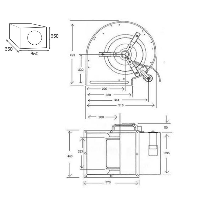 Winflex geluiddempende box 5050 m³ voor afzuigkap 250 mm - 315 mm