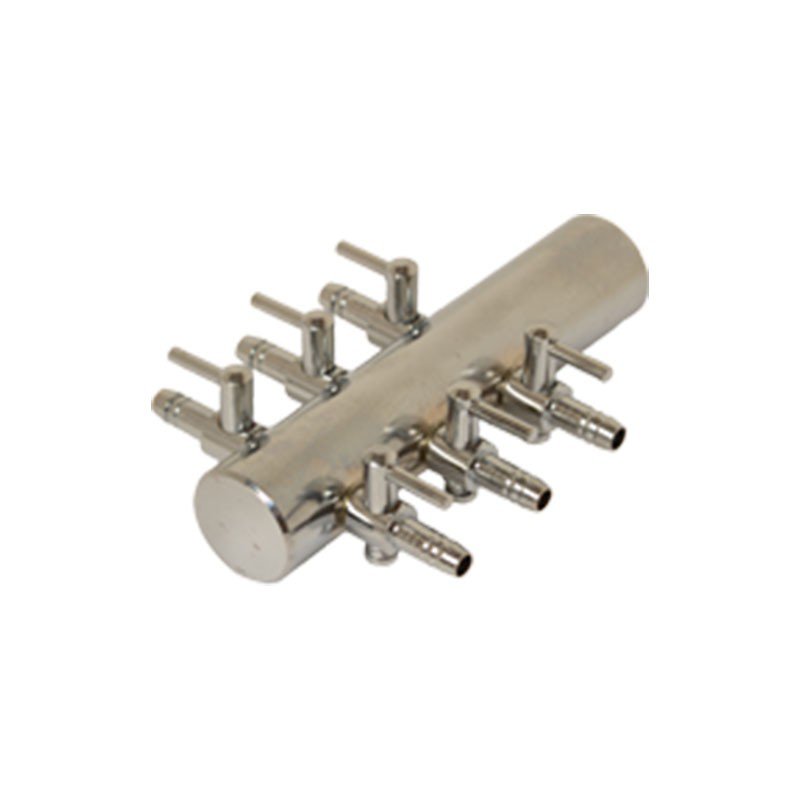 6 WAY STEEL MANIFOLD - METAL DIFFUSER WITH 6 NOZZLES 4/6MM