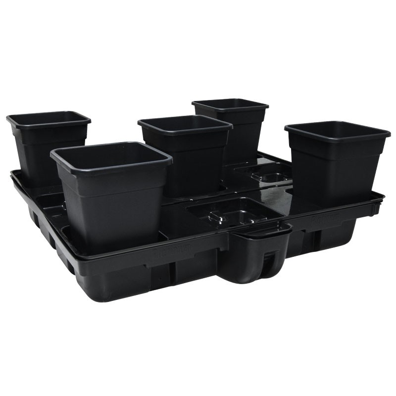 HydroStar 120 Hydroponic System - 5 Big Pots 18L - Platinium Hydroponics HydroStar 120 Hydroponic System - 5 Big Pots 18L - Platinium Hydroponics