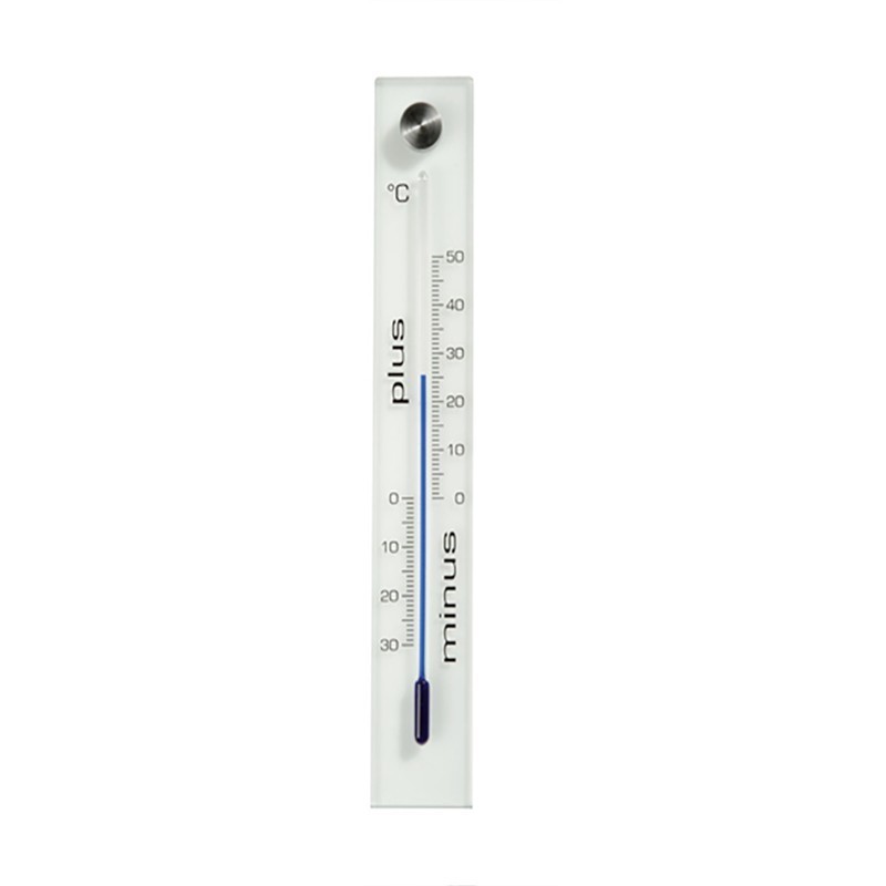 KELVIN 4 - OUTDOOR GLASS WALL THERMOMETER 26X4X0,5CM