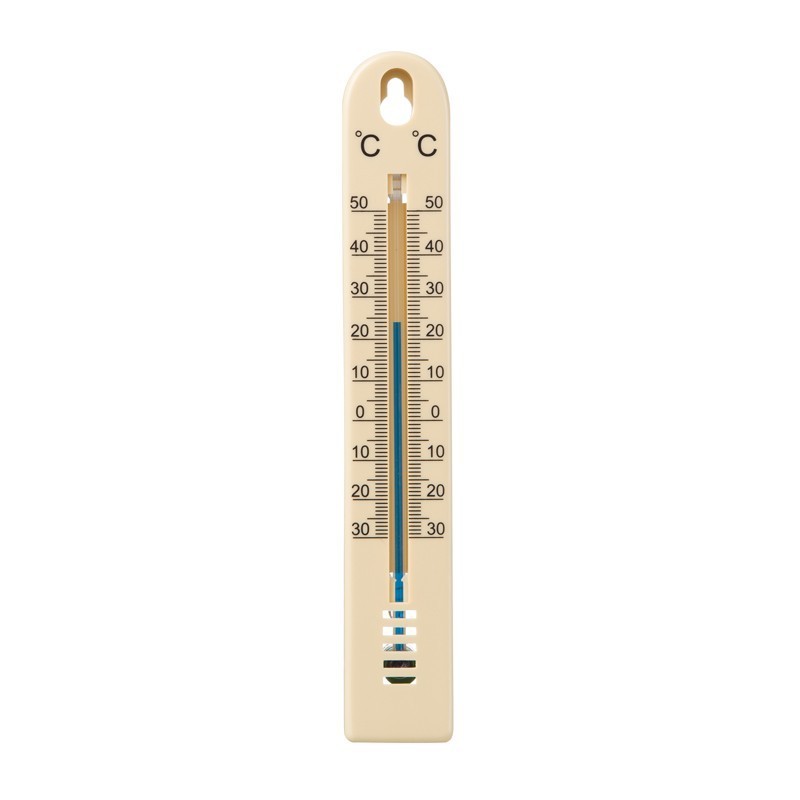 KELVIN1 OUTDOOR PLASTIC WALL THERMOMETER BEIGE 17X2,5X0.5CM
