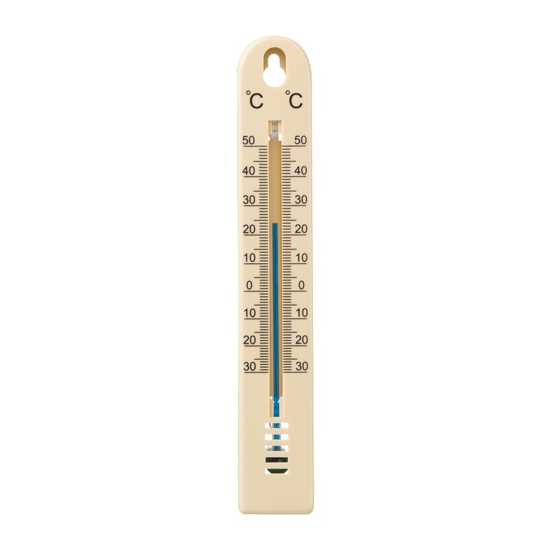 KELVIN1 THERMOM?TRE MURAL D'EXT?RIEUR EN PLASTIQUE BEIGE 17X2,5X0.5CM