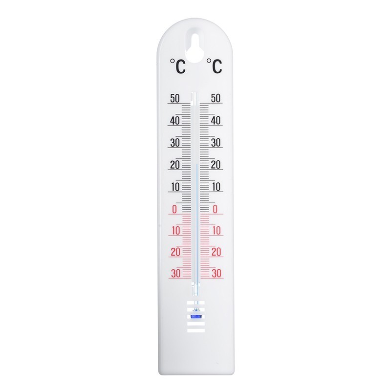 KELVIN2 THERMOM?TRE MURAL D'EXT?RIEUR EN PLASTIQUE BLANC 20X4.5X0.6CM