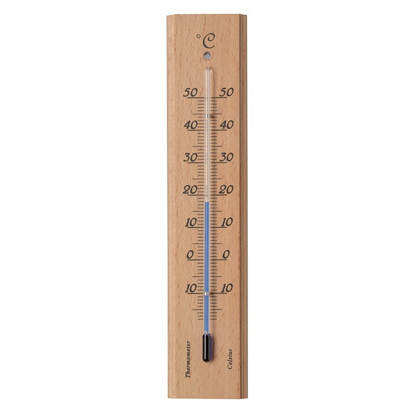 KELVIN 9 WALL THERMOMETER INSIDE/OUTSIDE WOOD H19X4X1CM