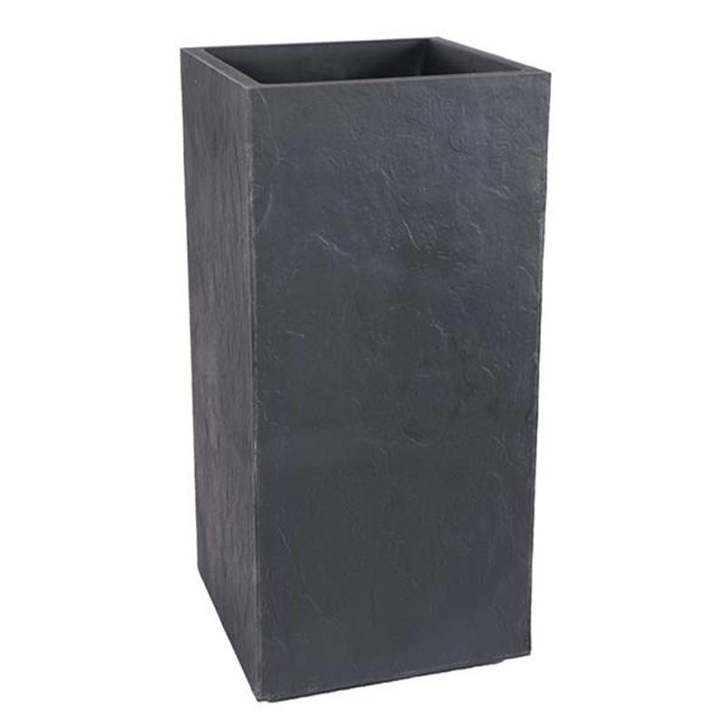 BAC CARRE HAUT GRIS ANT. VOLCANIA 39.5X39.5X80CM 31L