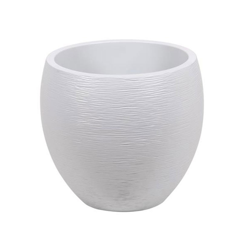 Vaso a uovo Graphit - Bianco Ceruso - 50x45cm 46L - EDA Plastiques -  Interno ed esterno