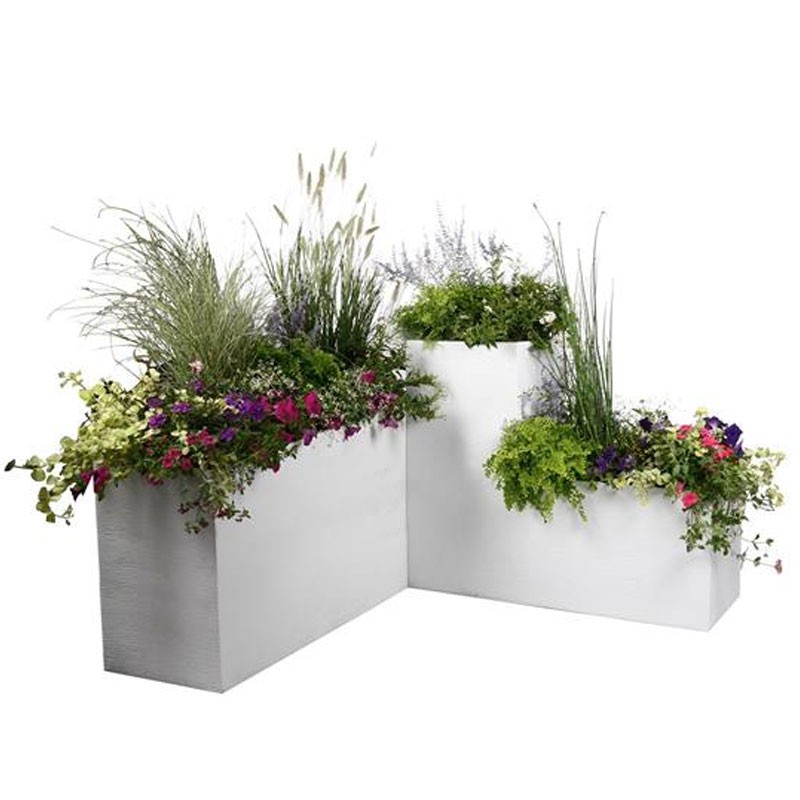 Jardinière Graphit - 99.5x39.5x43.5cm - 98L - Blanc cérusé - EDA Plastiques