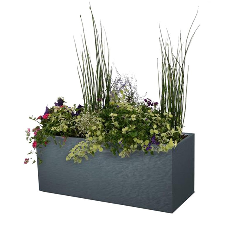 Jardinière Graphit - 99.5x39.5x43.5cm - 98L - Anthracite - EDA Plastiques
