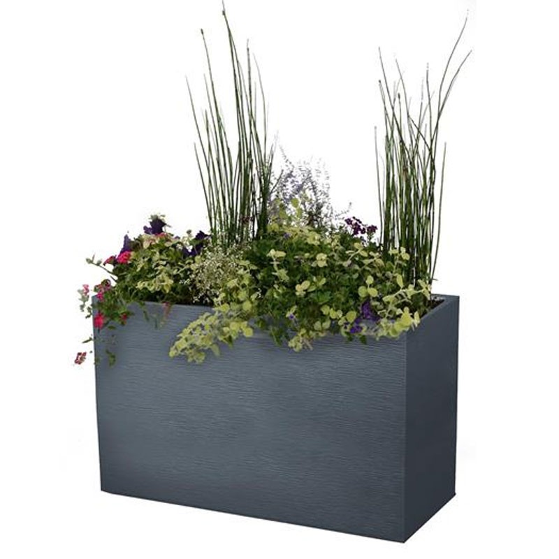 Low wall Graphit - Anthracite - 99.5x39.5x60cm 116L - EDA Plastics - Indoor and outdoor