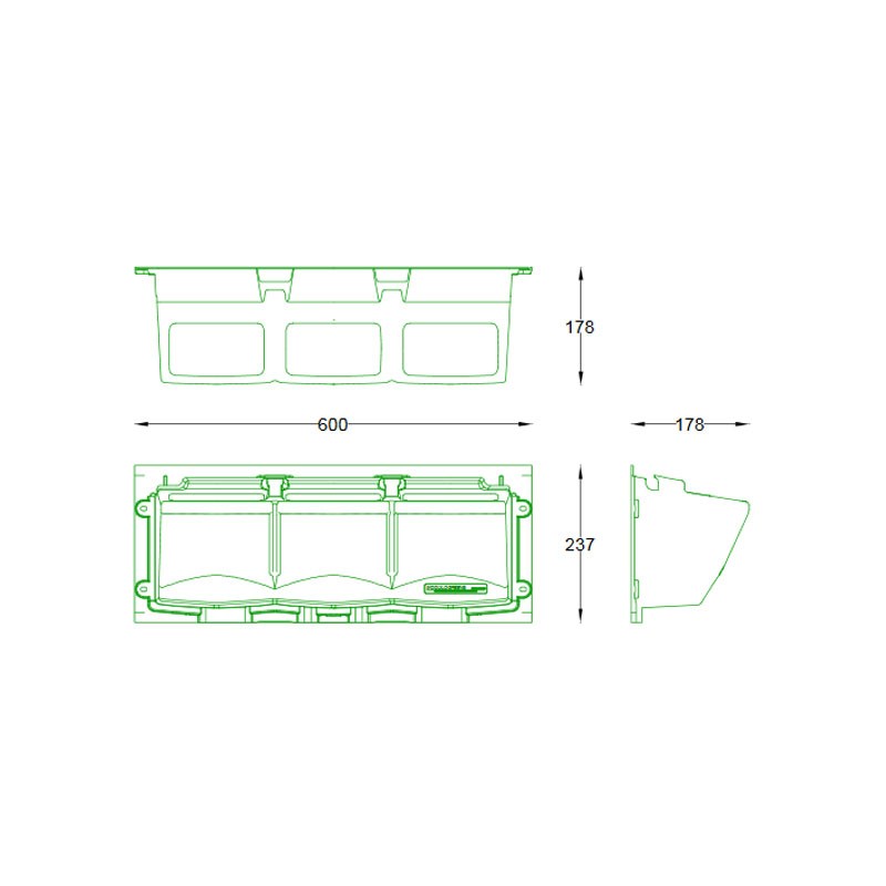 MODULOGREEN MUR VEGETAL 60X24CM SANS SUBSTRAT MODULOGREEN MUR VEGETAL 60X24CM SANS SUBSTRAT