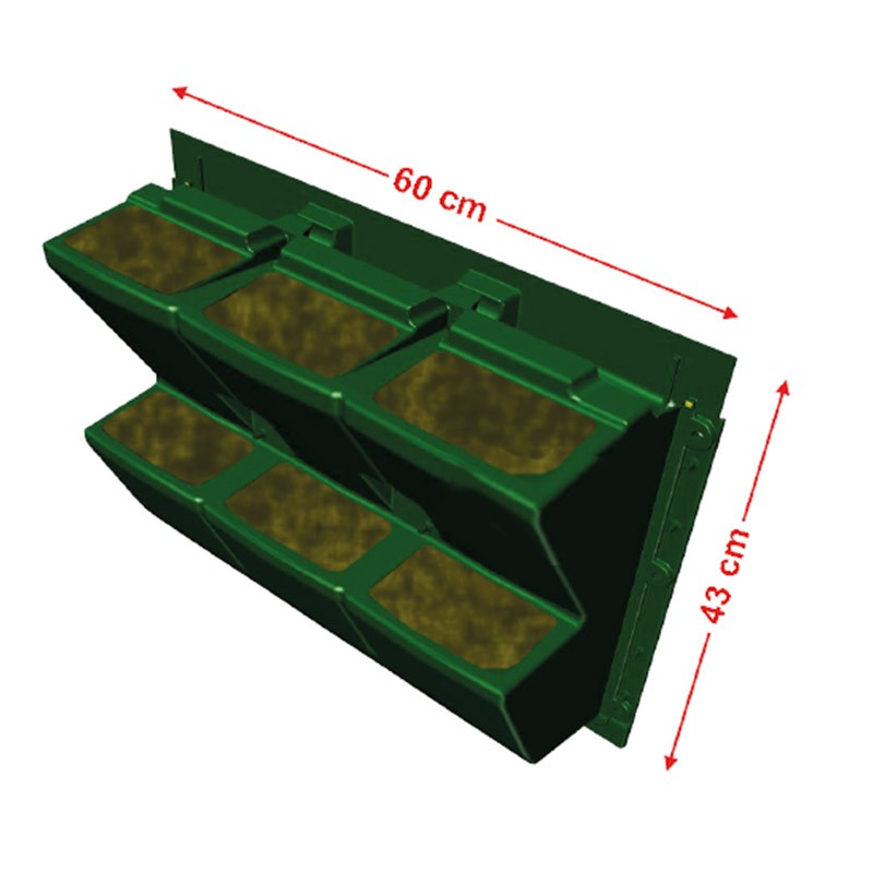 MODULOGREEN GARDEN STAND 60CMX43CM(H) substrate gutter hook included