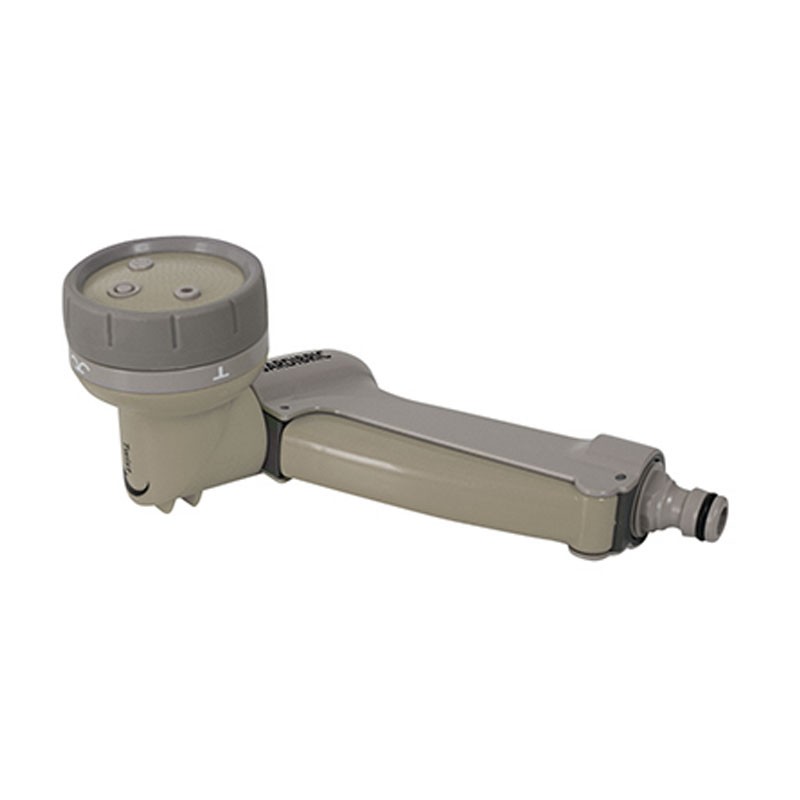 Pistola a spruzzo e spruzzatore a 4 getti - 2 in 1 - Grigio - Jardibric