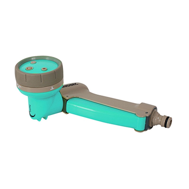 Spray gun and 4 jet sprinkler - 2 in 1 - Turquoise - Jardibric