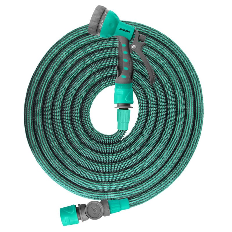 methaan Spanning slecht Jardiflex30 Uitschuifbare en oprolbare slang van 10 tot 30 m - Turquoise -  Jardibric