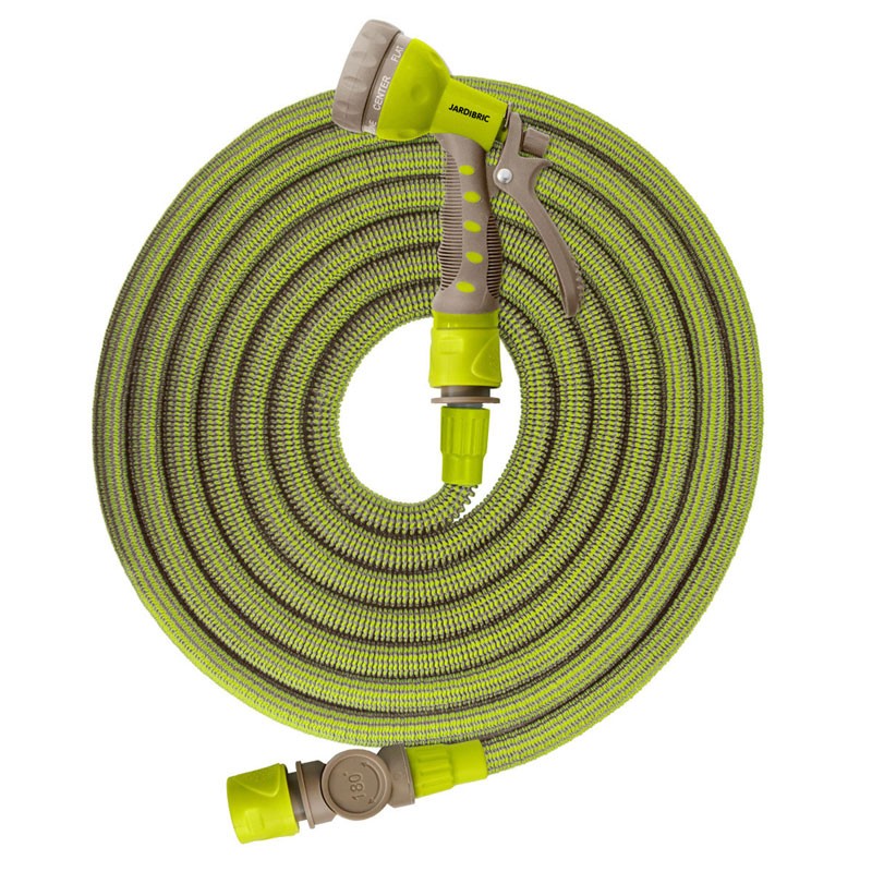 JUEGO DE MANGUERA RETRÁCTIL 7M50-22M50 VERDE ANÍS JARDIFLEX22