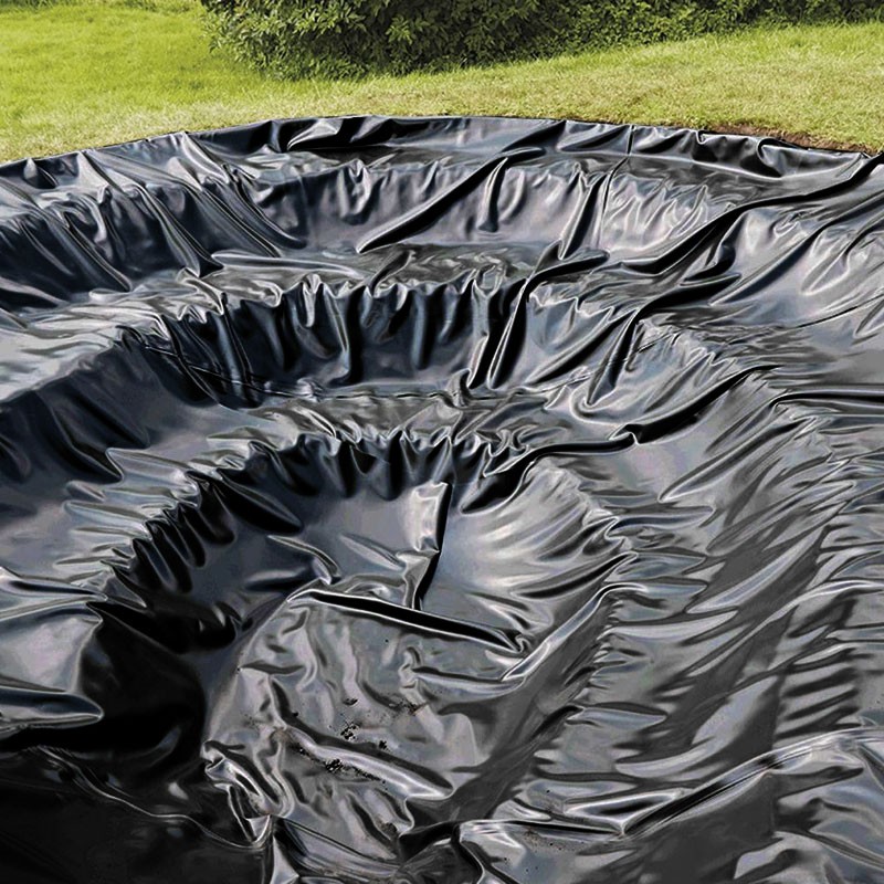 Bâche d'étang PVC 6x4 m Noir