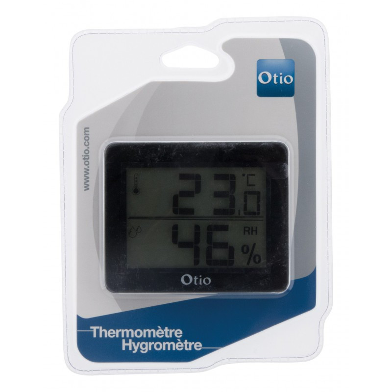 Thermomètre / hygromètre Intérieur, OTIO, noir