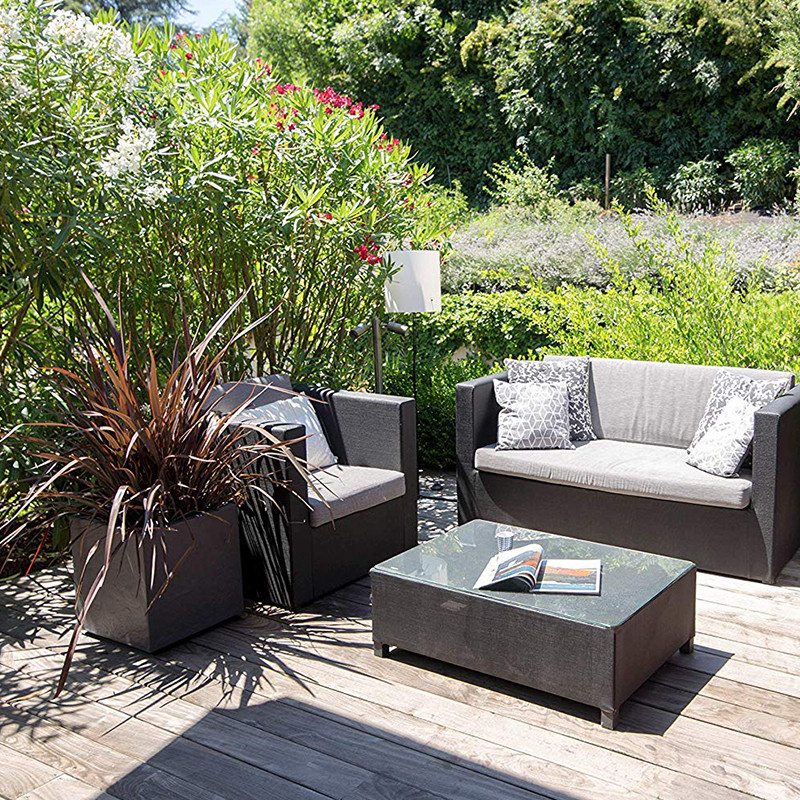 Volcania square pot Grey Anthracite - 49x49x49cm 57L - EDA Plastiques Volcania square pot Grey Anthracite - 49x49x49cm 57L - EDA Plastiques