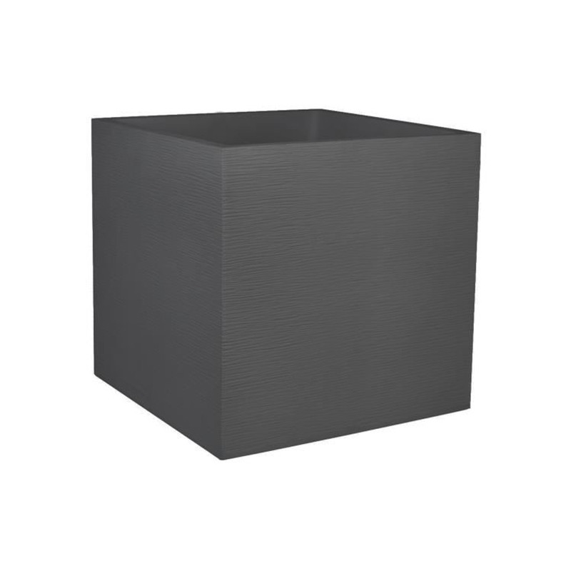 13729 G.ANT SQUARE POT GRAPHIT 50CM GREY ANTH 57L 49.5CMX49.5XM