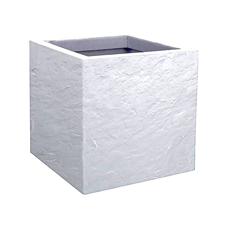 13757 BL.CER CARRE VOLCANIA UP 21L BLANC CERUSE 29.5X29.5X29.5CM