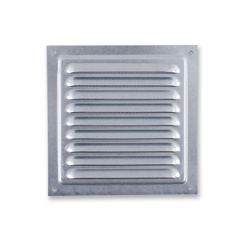 VIERKANTE VENTILATIE 35CM2 VIERKANT 125MM GEGALVANISEERD STAAL + SCHERM