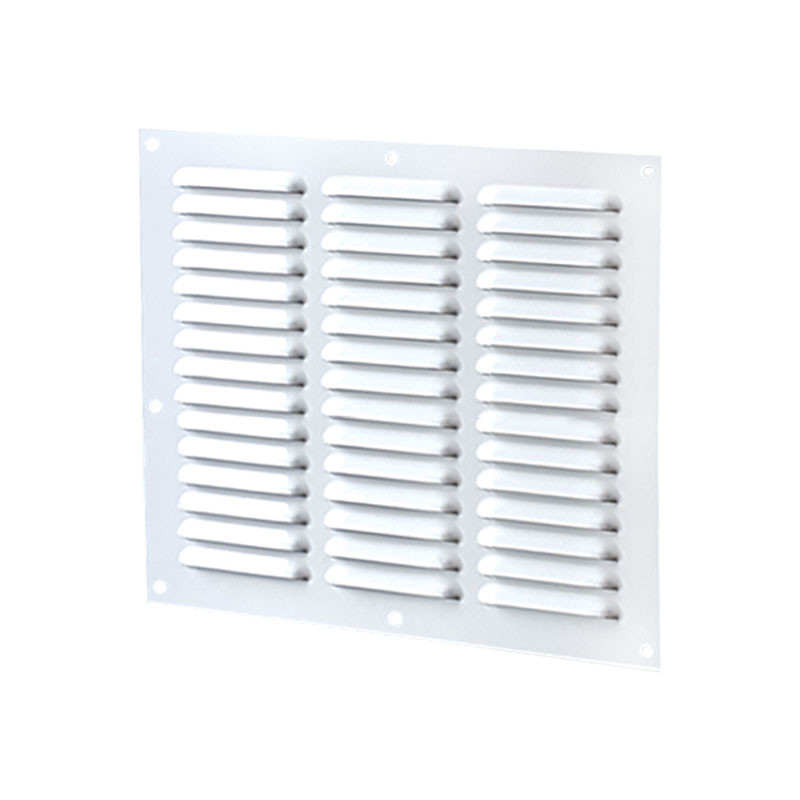 VENTILAZIONE RECT 3 FILE 300X250MM ALLUMINIO BIANCO + SCHERMO