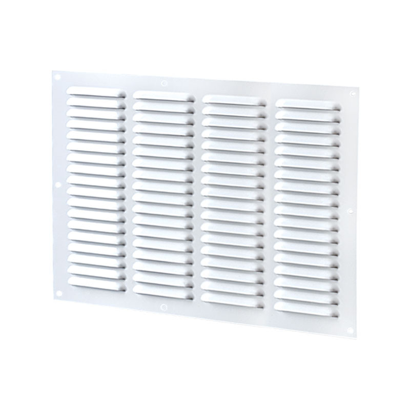 VENTILATIE RECHT 4 RIJEN 400X200MM WIT STAAL + SCHERM VENTILATIE RECHT 4 RIJEN 400X200MM WIT STAAL + SCHERM