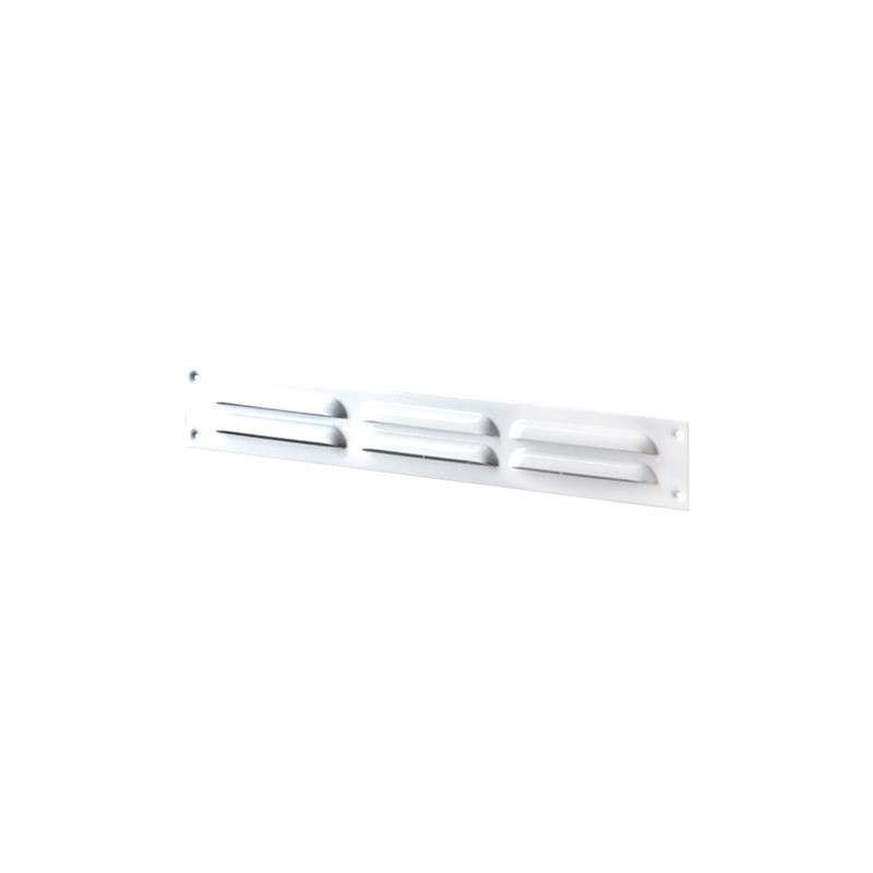 REKTALBELÜFTUNG 3 EINSCHNITTE 305X40MM STAHL WEISS + INSEKTENSCHIRM