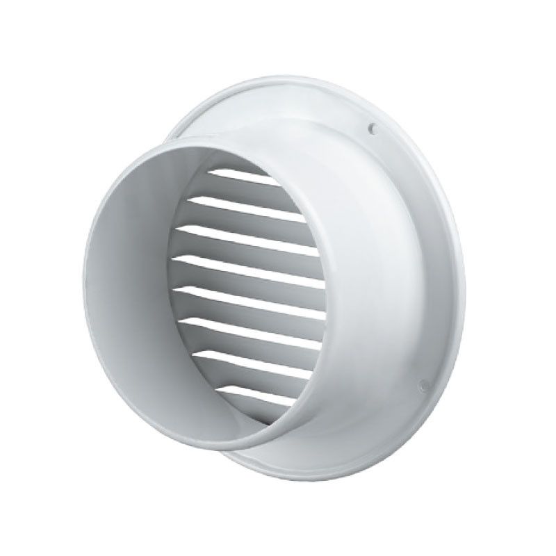 ROUND FLANGE 125MM WHITE STEEL + INSECT SCREEN ROUND FLANGE 125MM WHITE STEEL + INSECT SCREEN