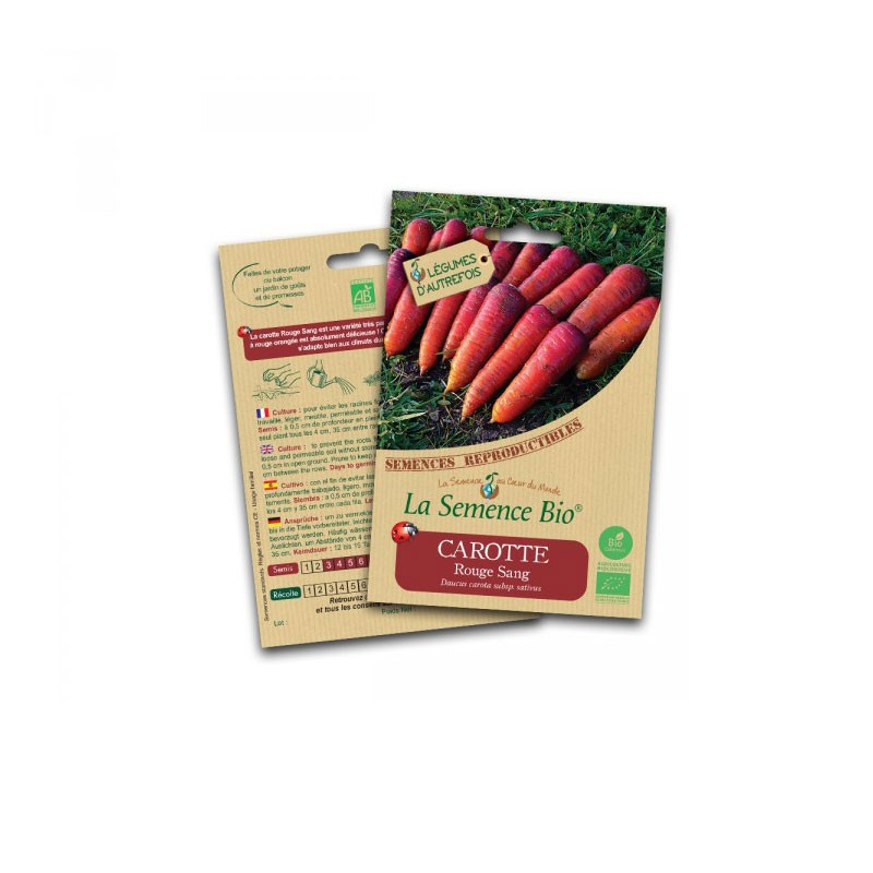 Semillas ecológicas de zanahoria roja sangrienta - La Semence Bio