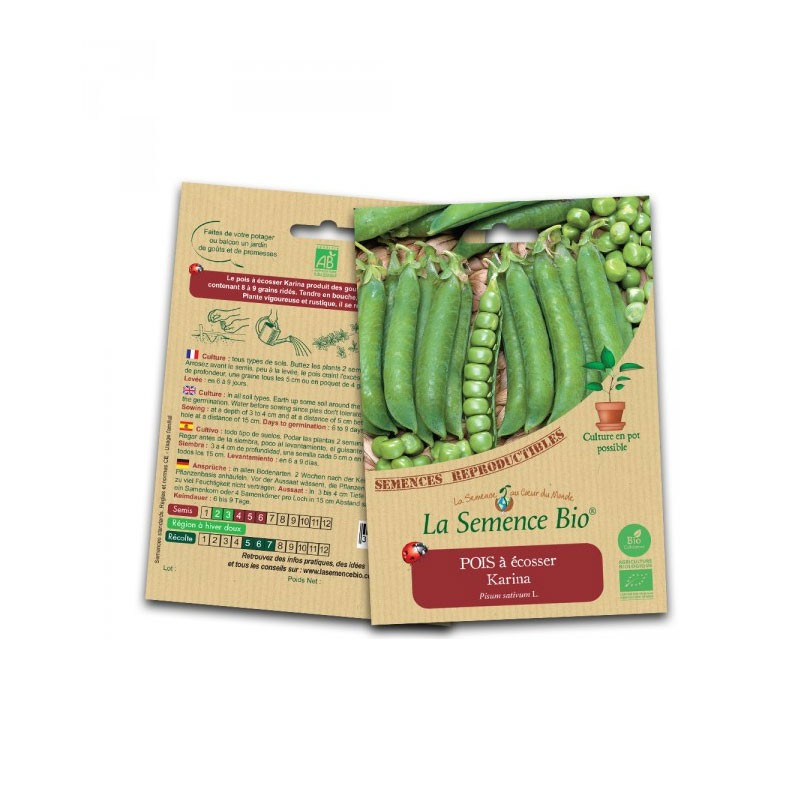 Organic seeds Peas for shelling Karina - La Semence Bio