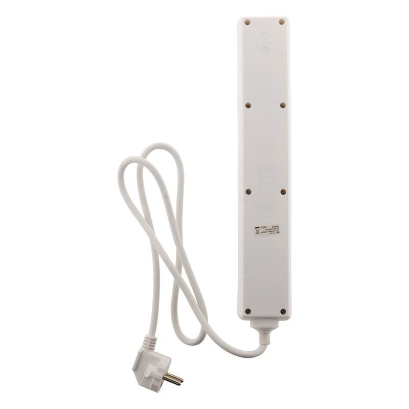 Regleta con interruptor - 6 x 16A - Blanco - Zenitech Regleta con interruptor - 6 x 16A - Blanco - Zenitech