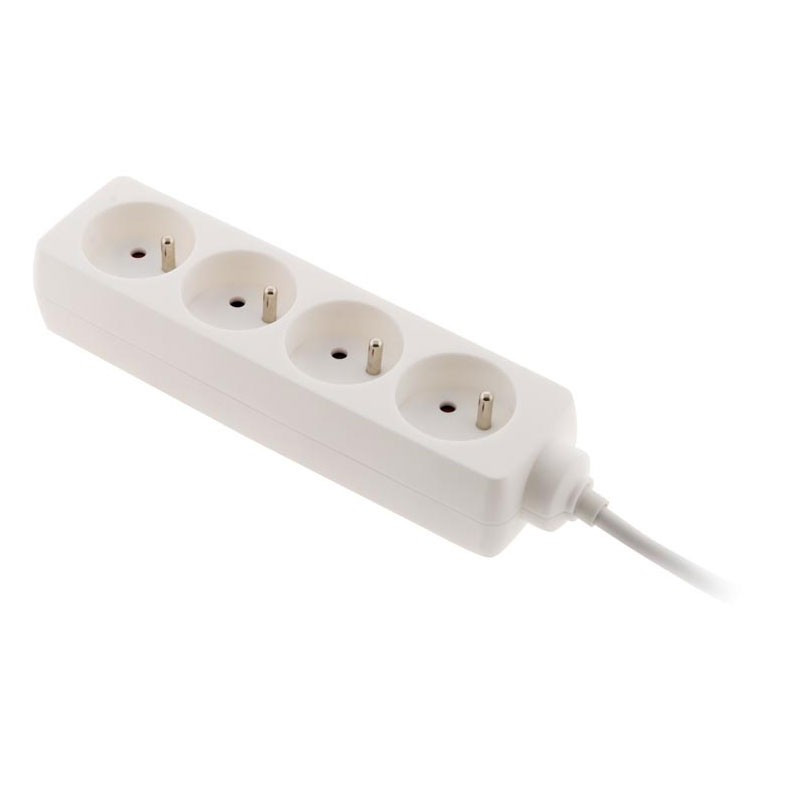Power strip with 4 outlets 16A - White - Zenitech