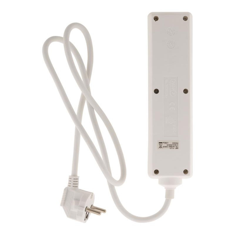 Power strip with 4 outlets 16A - White - Zenitech