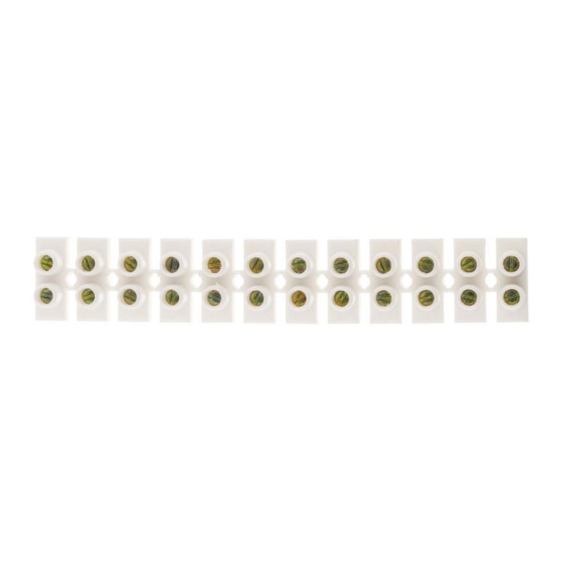 12-pin terminal strips - 10 mm² - White - Zenitech